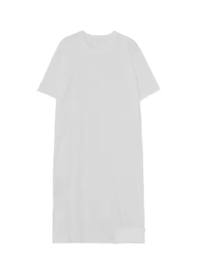 30/ COTTON JERSEY DRESS WITH UNEVEN HEMLINE