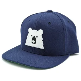 Adult Snapback Hat - Navy w/Polar Bear