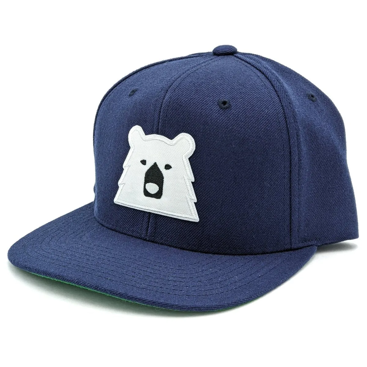 Adult Snapback Hat - Navy w/Polar Bear