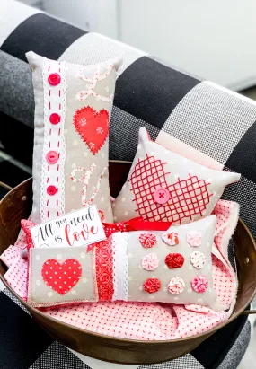 All You Need is Love... Mini Bowl Filler Pillows (Downloadable Pattern)