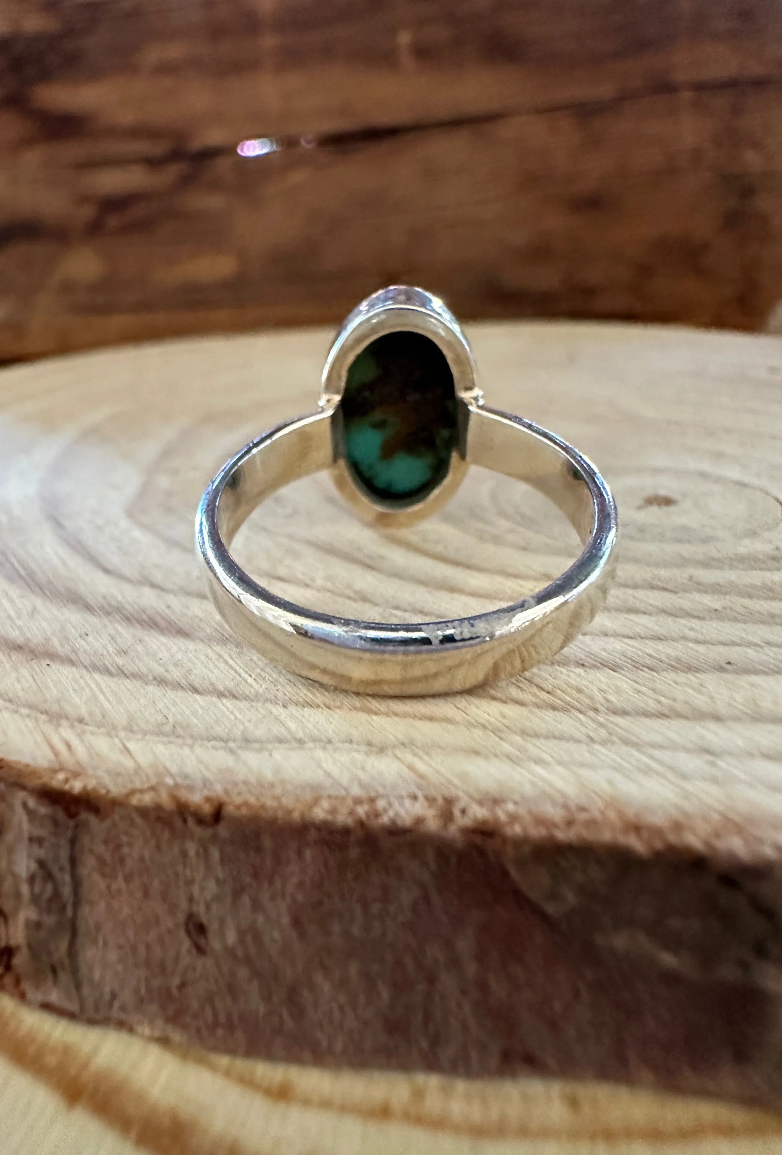 AMERICAN TURQUOISE and Silver Ring • Size 8