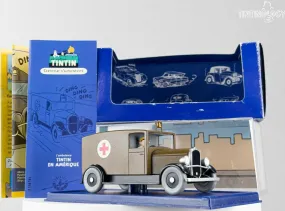 ATLAS TINTIN CAR # 51 Brown Ambulance - America Herge model car 1/43