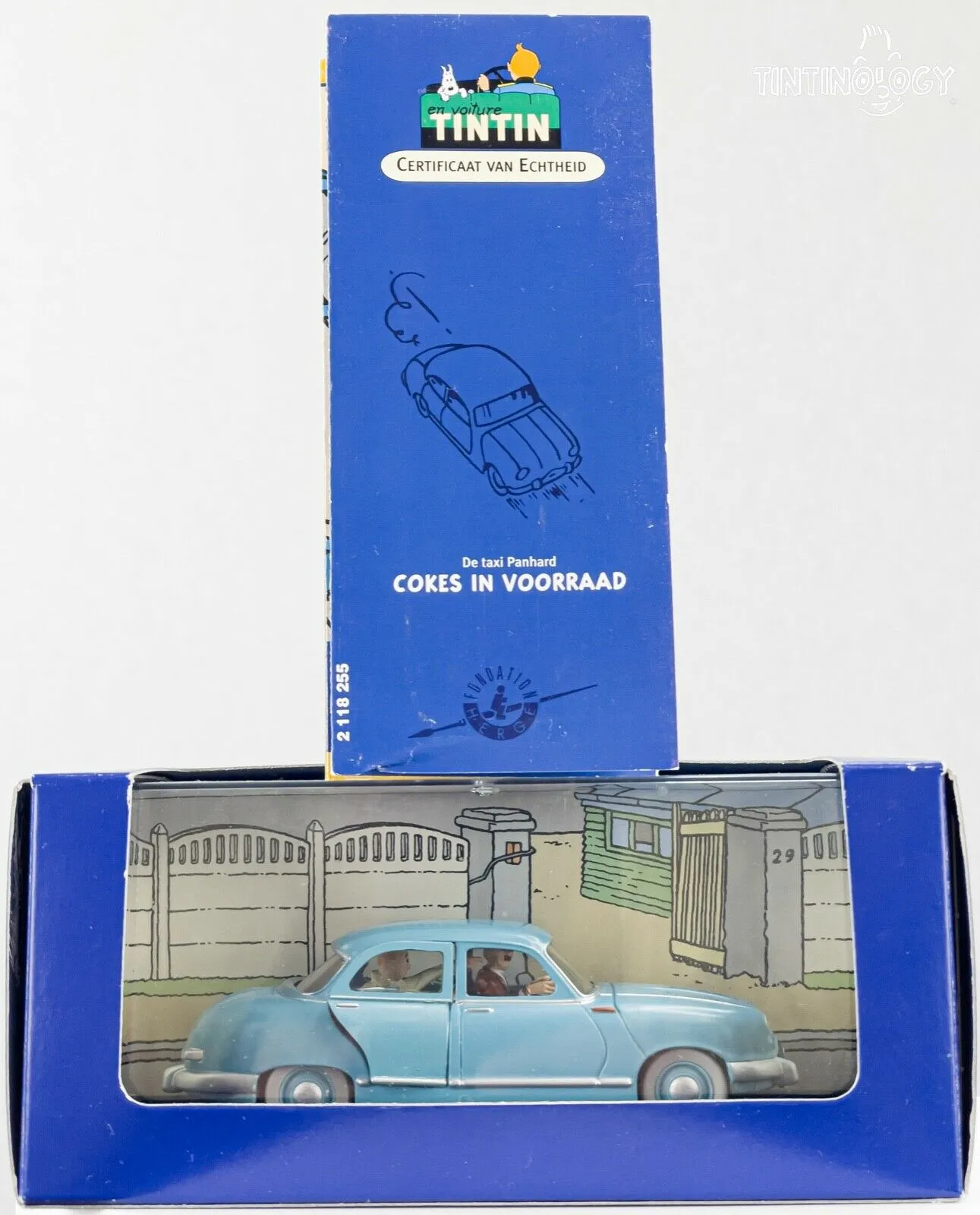 ATLAS TINTIN CAR # 55 Panhard Taxi - Red Sea Sharks Herge model car 1/43 Scale