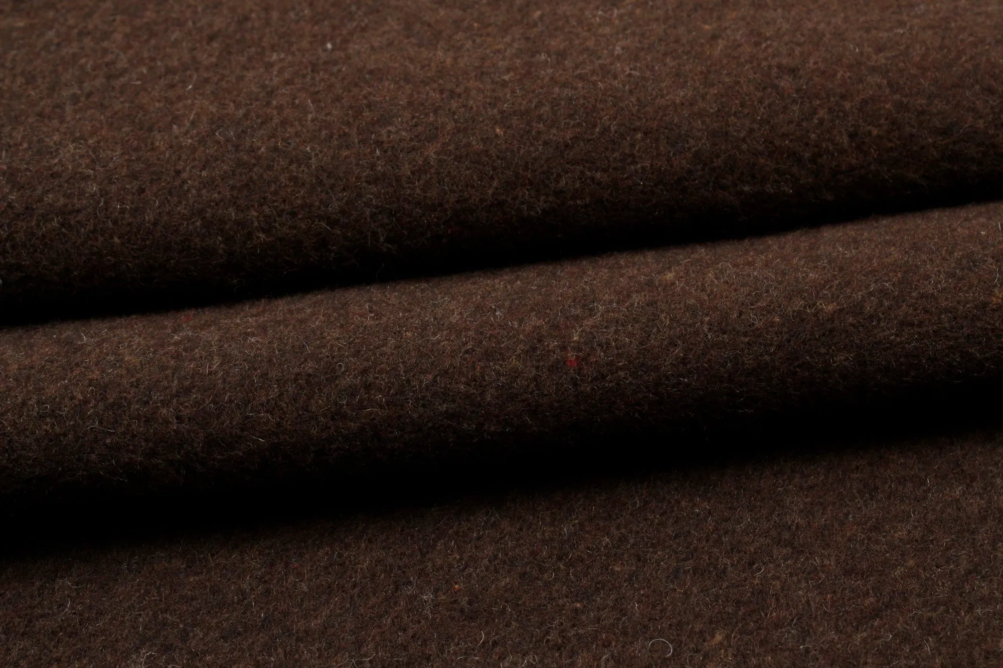 Bi-color Double Face Recycled Wool - Dark Brown/ Dark Grey