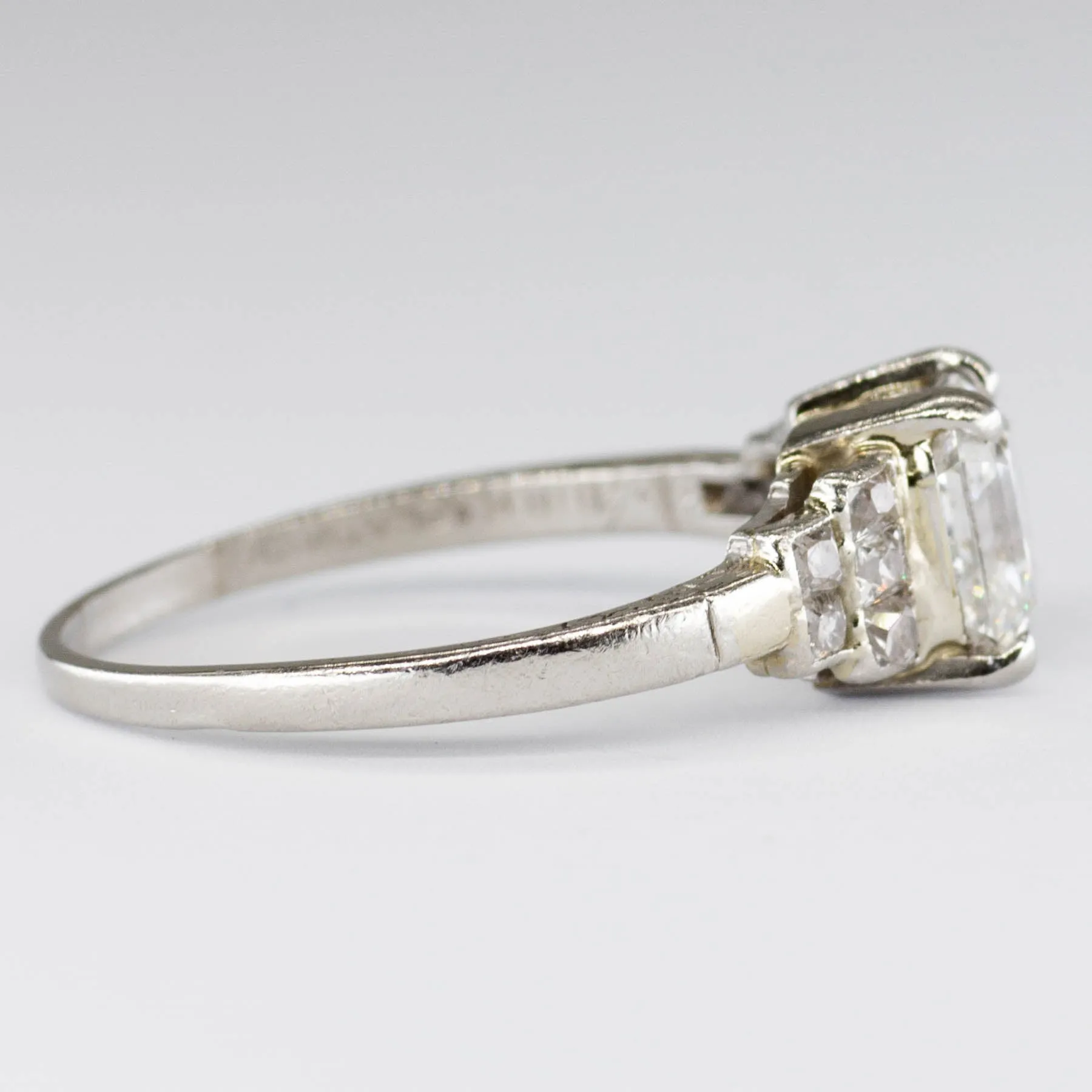 'Birks' Platinum Diamond Accented Ring | 1.45 ct | SZ 7.5