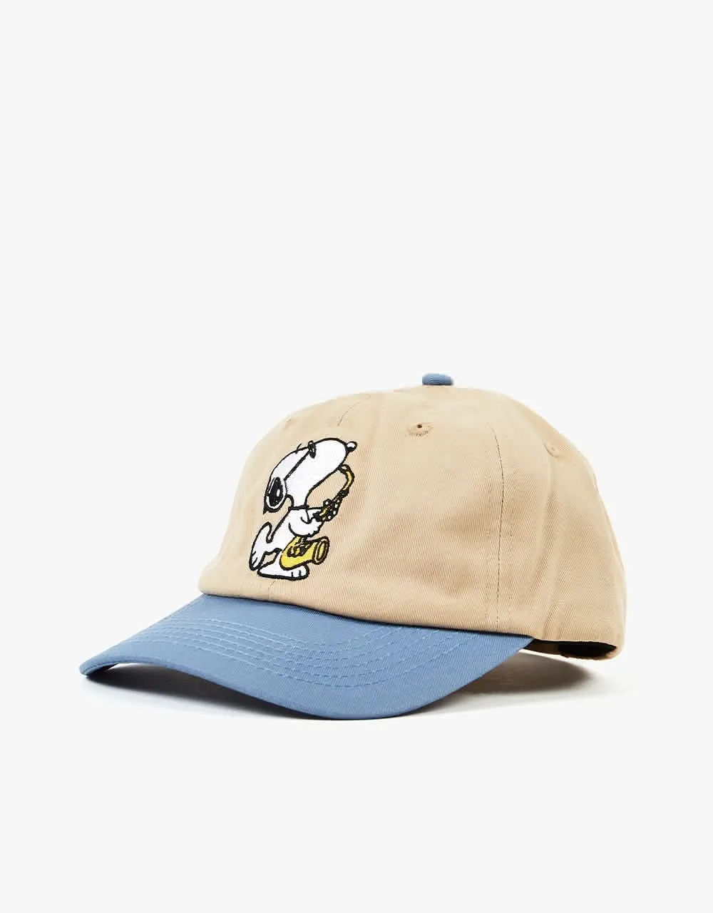 Butter Goods x Peanuts Jazz 6 Panel Cap - Khaki/Blue