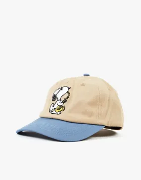 Butter Goods x Peanuts Jazz 6 Panel Cap - Khaki/Blue