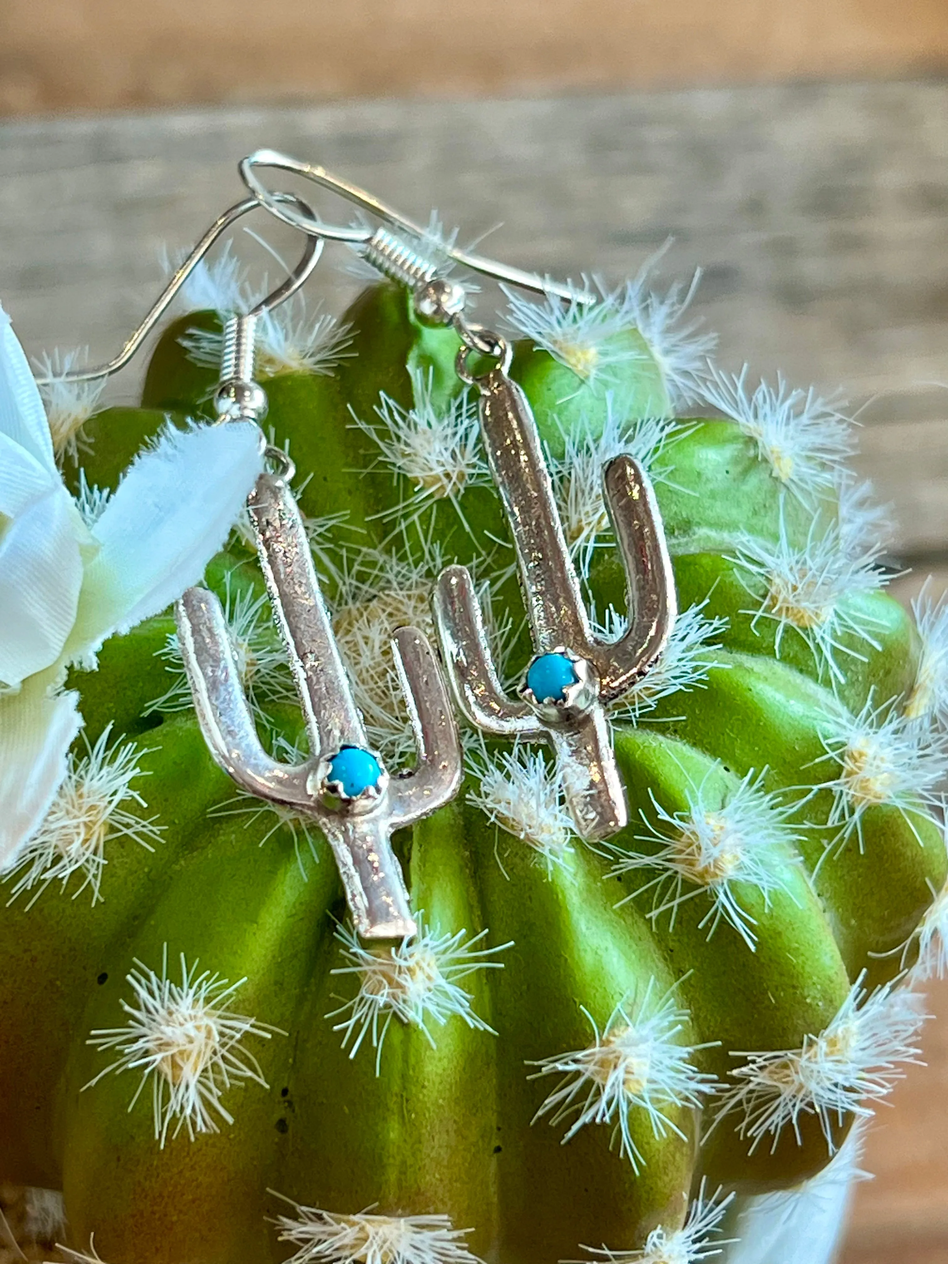 Cactus Cutie Sterling Silver Earrings