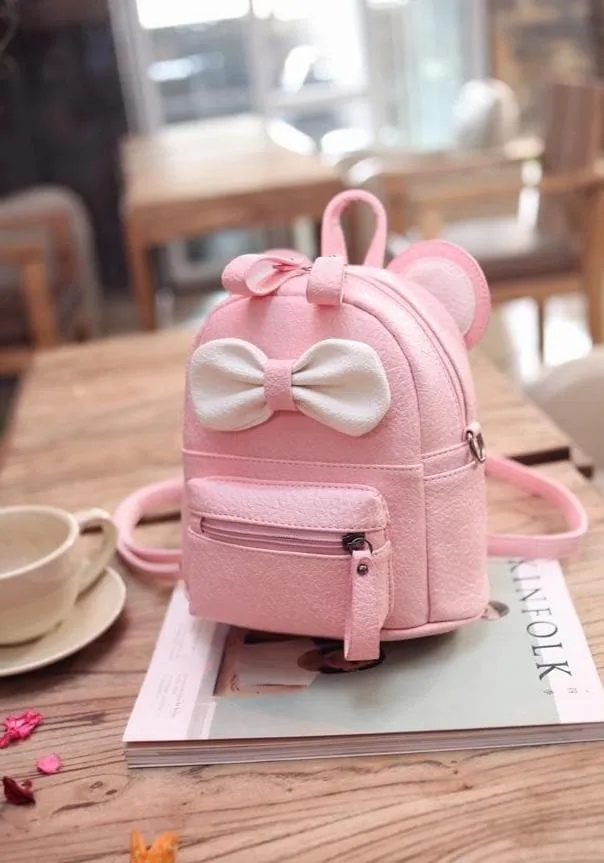 Cartoon Backpack With Bow