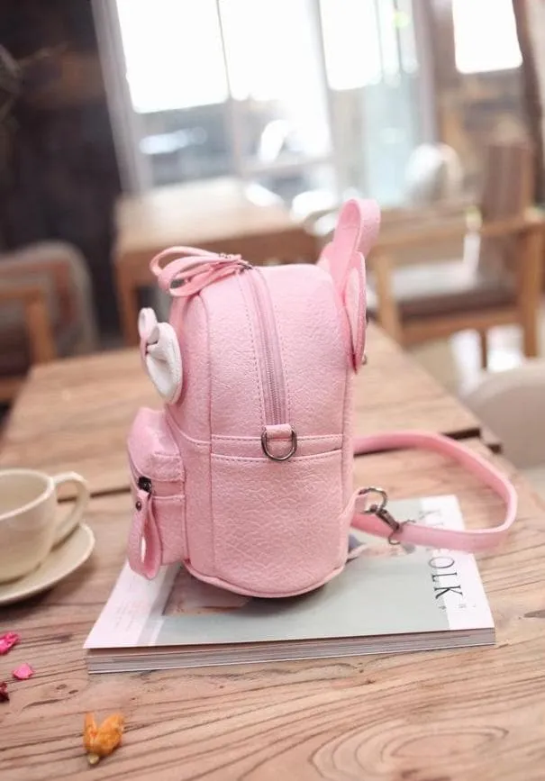 Cartoon Backpack With Bow