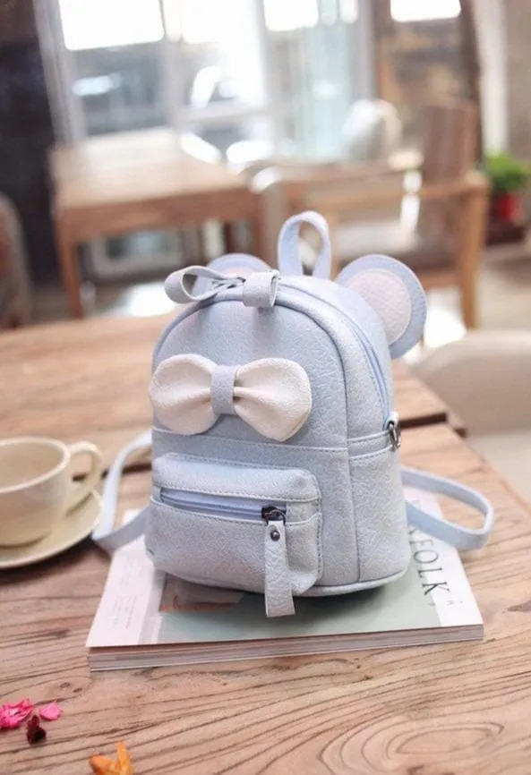 Cartoon Backpack With Bow