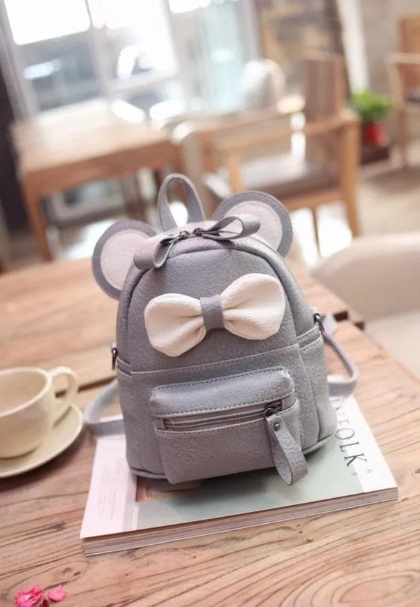 Cartoon Backpack With Bow