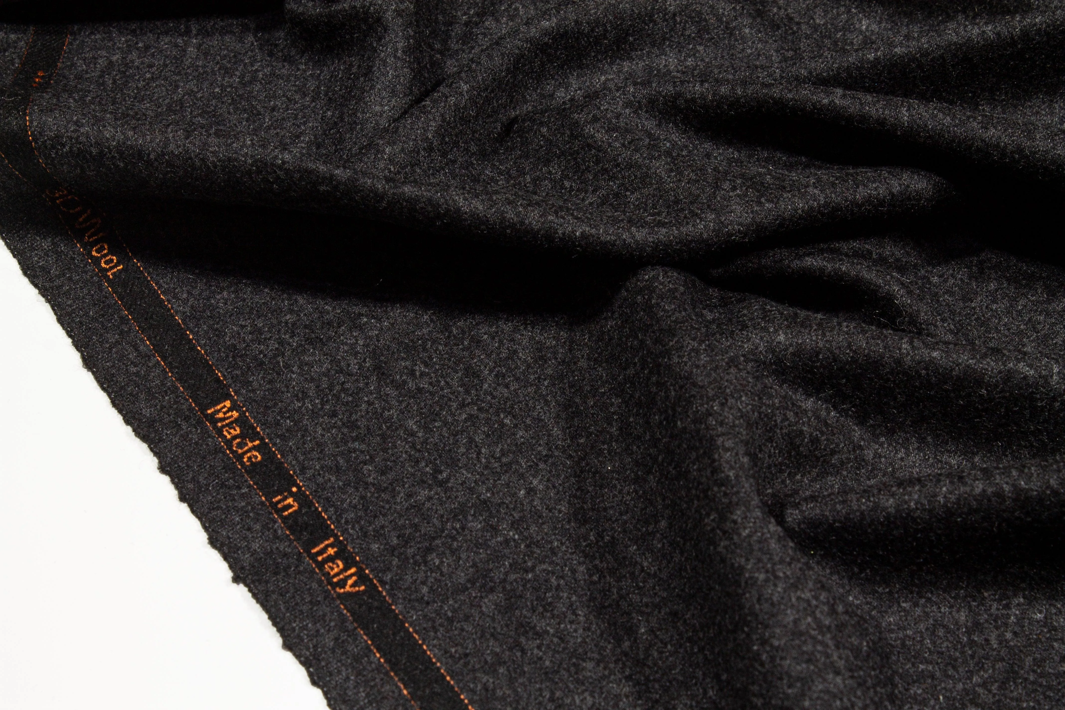 Charcoal Gray Italian Wool