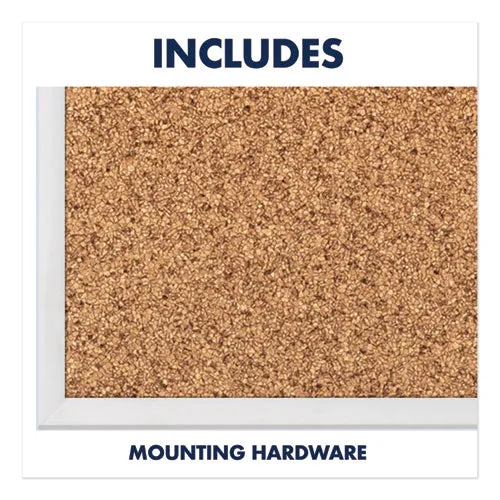 Classic Series Cork Bulletin Board, 60 X 36, Tan Surface, Silver Anodized Aluminum Frame