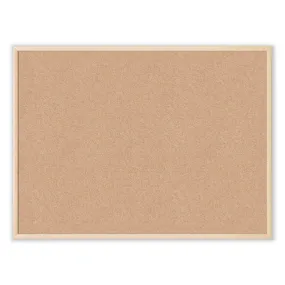 Cork Bulletin Board, 47 X 35, Tan Surface, Birch Wood Frame