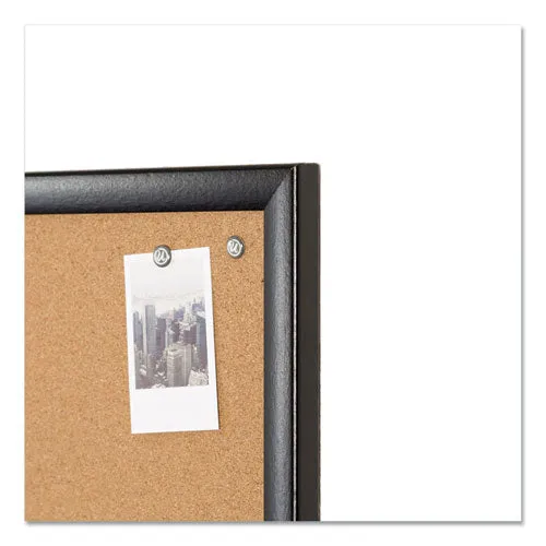 Cork Bulletin Board, 47 X 35, Tan Surface, Black Frame