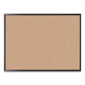 Cork Bulletin Board, 47 X 35, Tan Surface, Black Frame