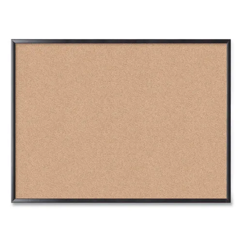 Cork Bulletin Board, 47 X 35, Tan Surface, Black Frame