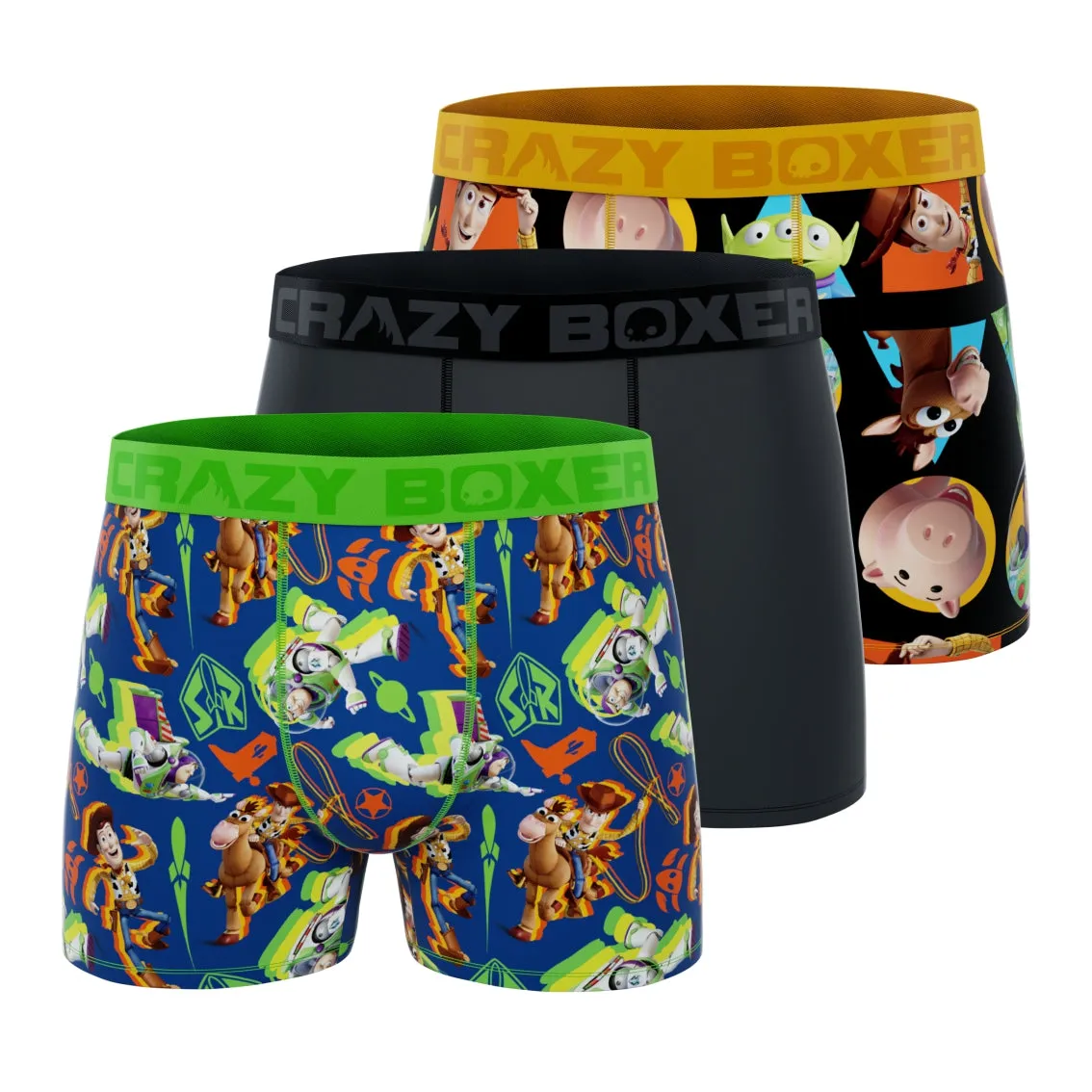 CRAZYBOXER Toy Story Group   Aliens in disguise Men's Boxer Briefs (3 pack)