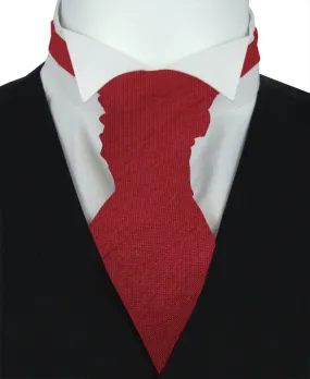 Crimson Shantung Wedding Cravat