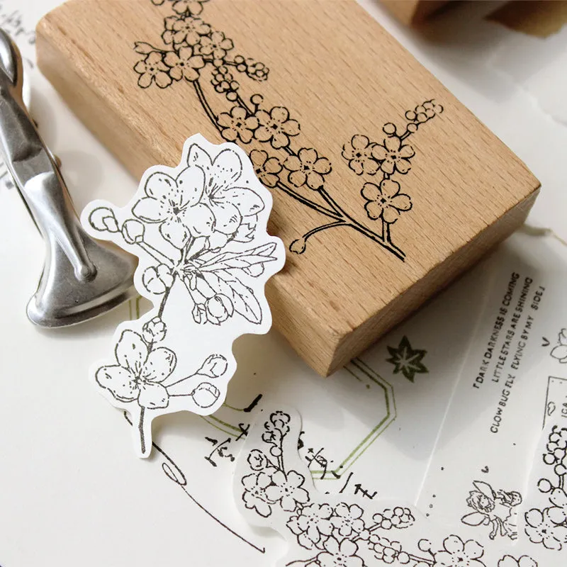 Cute Peach Fairy Wooden Rubber Stamp