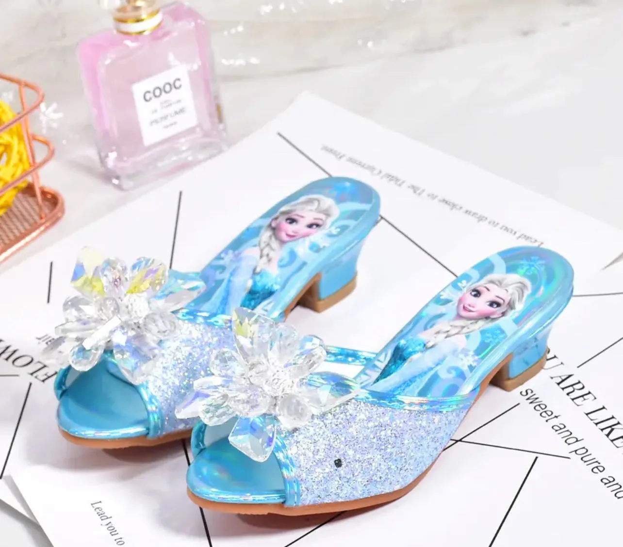 Disney Frozen Princess Elsa , Crystal Slippers