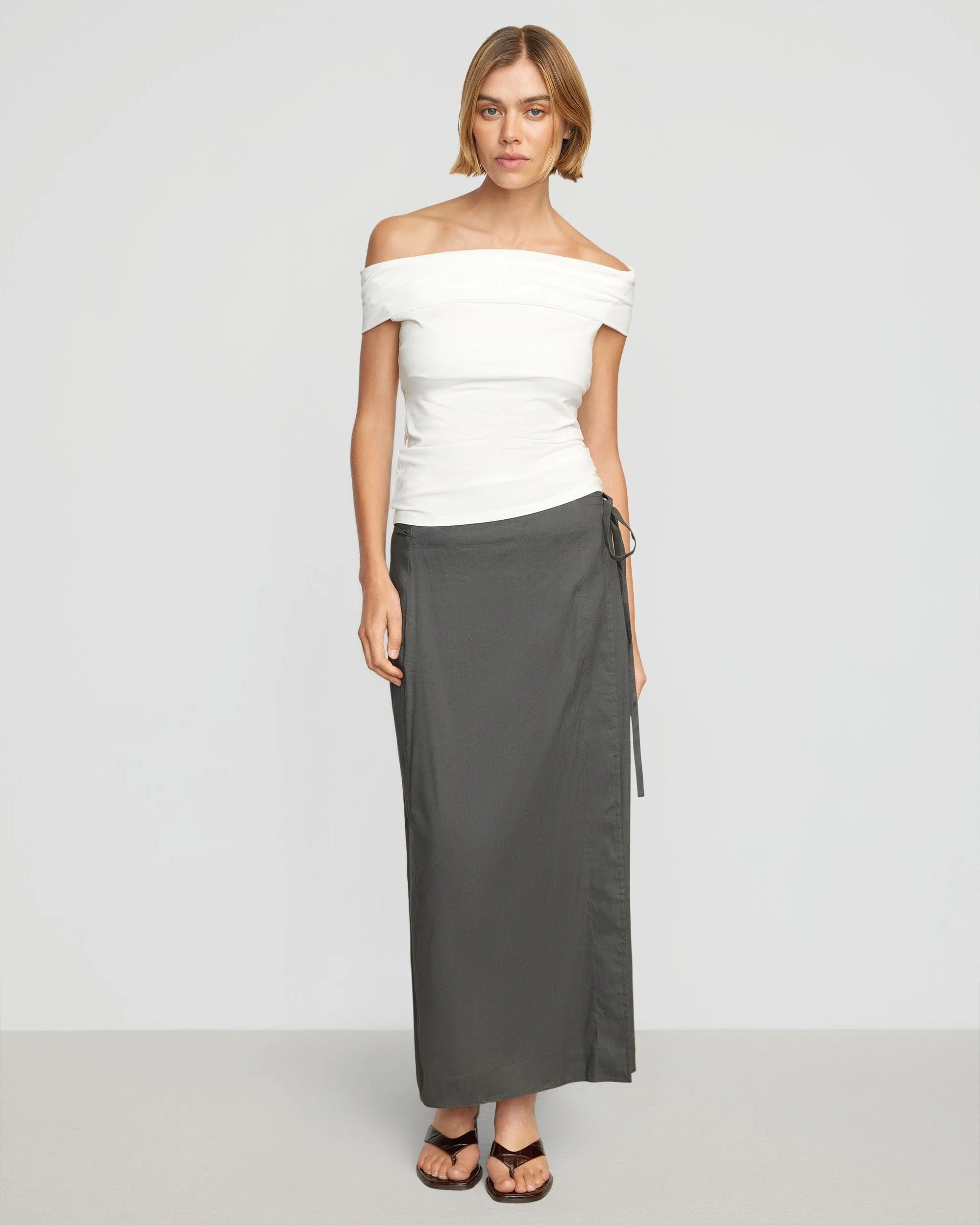 Ellie Linen Maxi Wrap Skirt