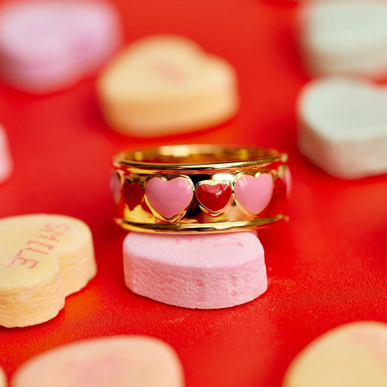 Enamel Heart Ring