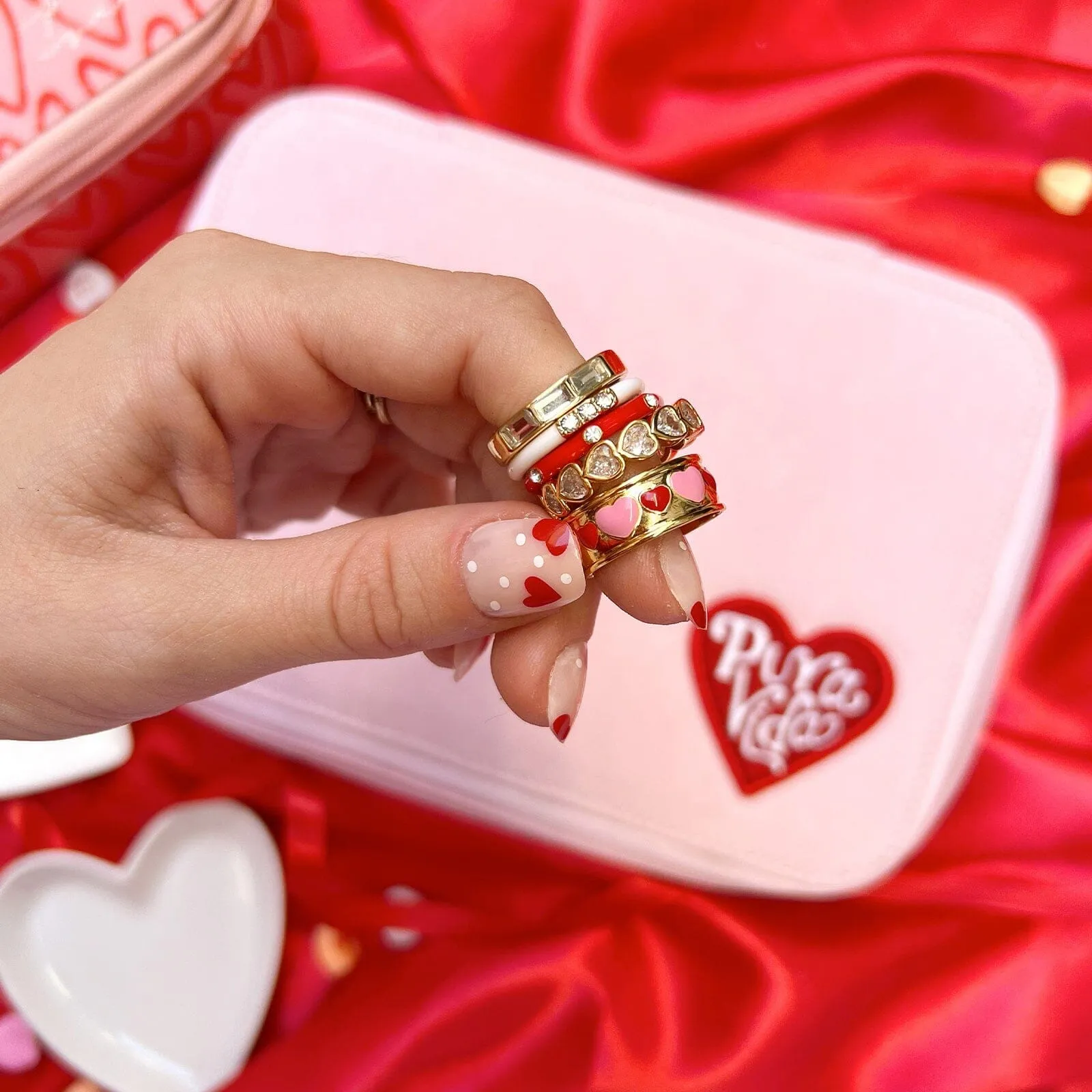 Enamel Heart Ring