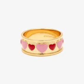 Enamel Heart Ring