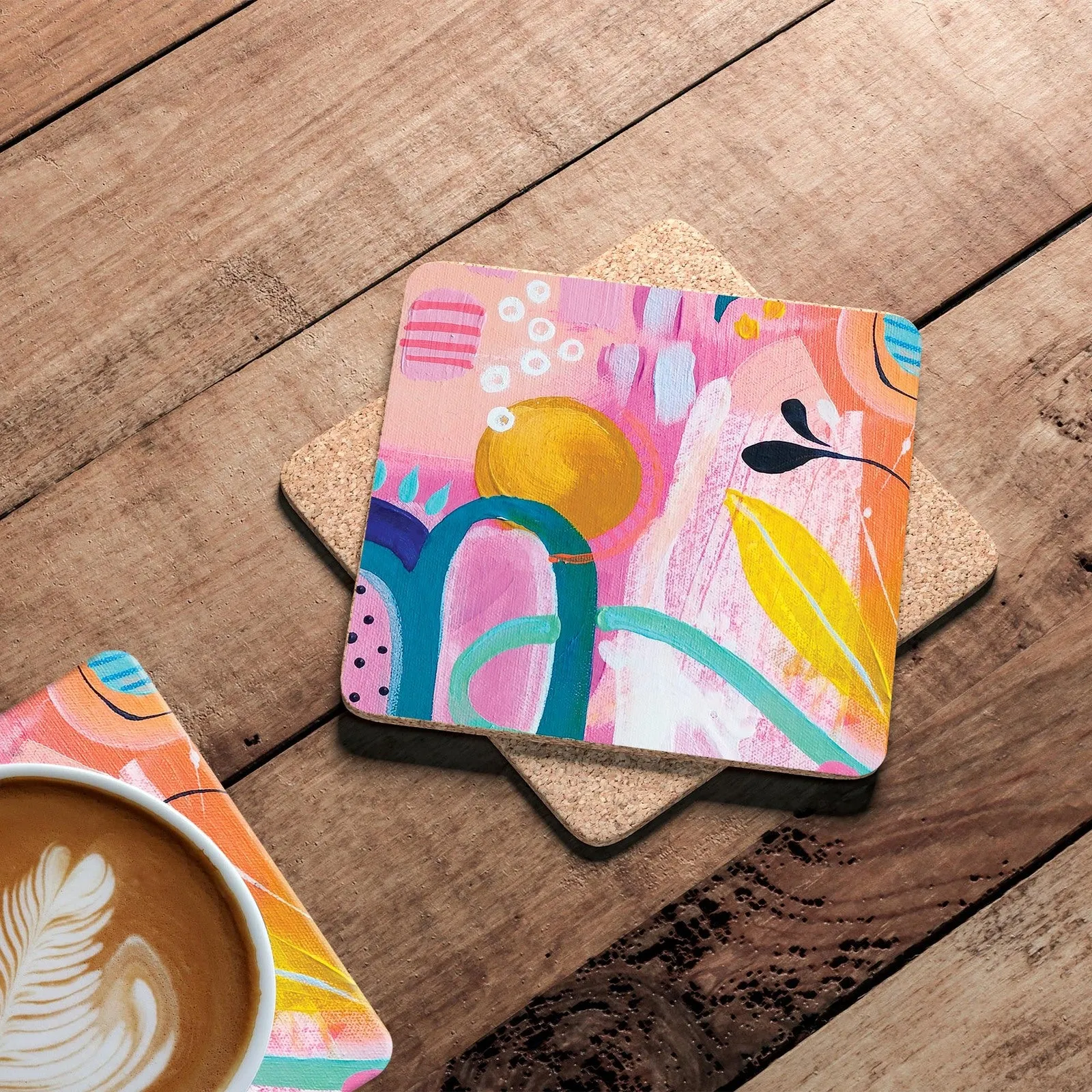 Fairy Floss Drink Coaster Set 4