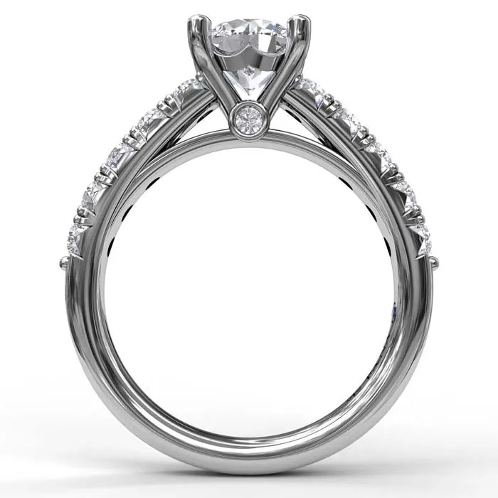 Fana Diamond Engagement Ring Semi-Mounting in 4K White Gold