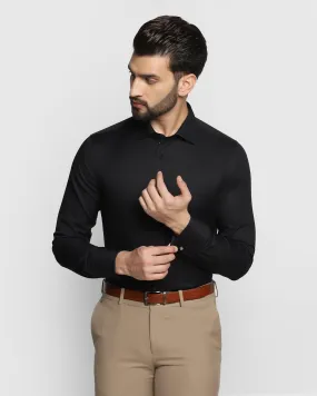 Formal Black Textured Shirt - Denver