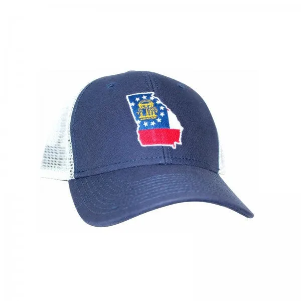 Georgia Flag Mesh Back Trucker Hat