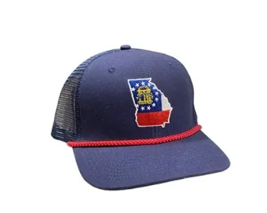 Georgia Flag Mesh Back Trucker Hat