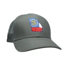 Georgia Flag Mesh Back Trucker Hat