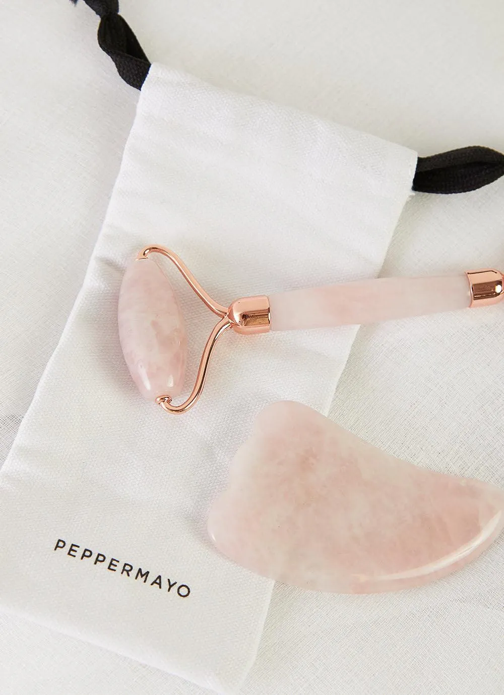 Gua Sha & Roller Set - Rose Quartz