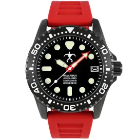 Hawaiian Lifeguard Association All Black Red