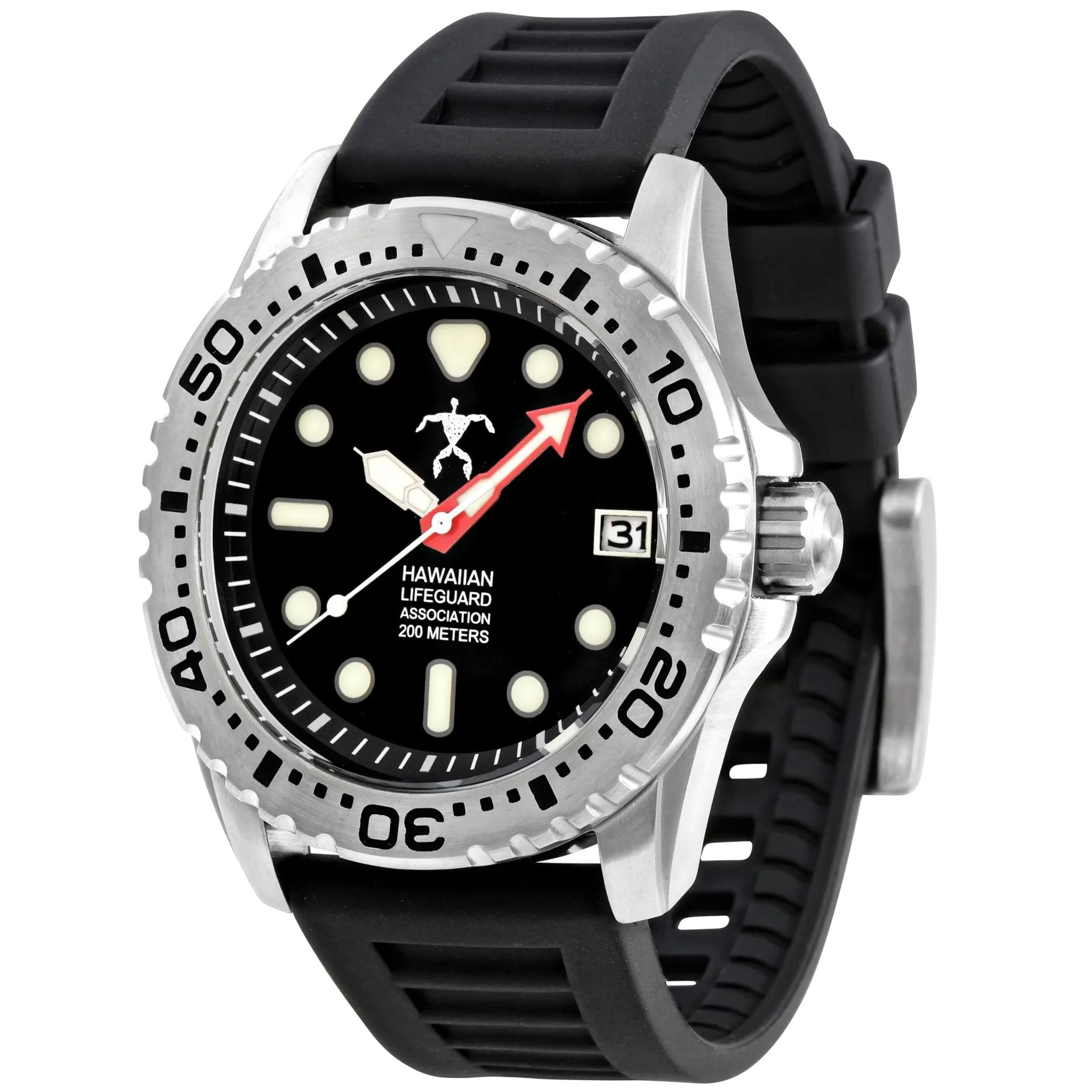 Hawaiian Lifeguard Association Silver Black