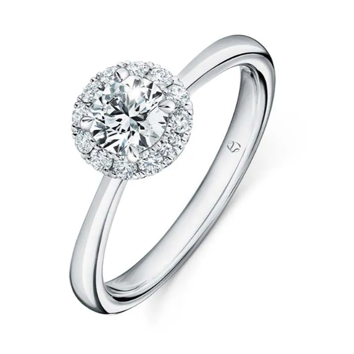 Hearts On Fire 1.5ct Vela Complete Halo Engagement Ring in Platinum