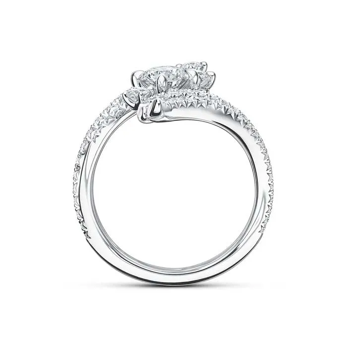 Hearts On Fire Vela 1.75CTW Bypass Diamond Cocktail Ring in 18K White Gold