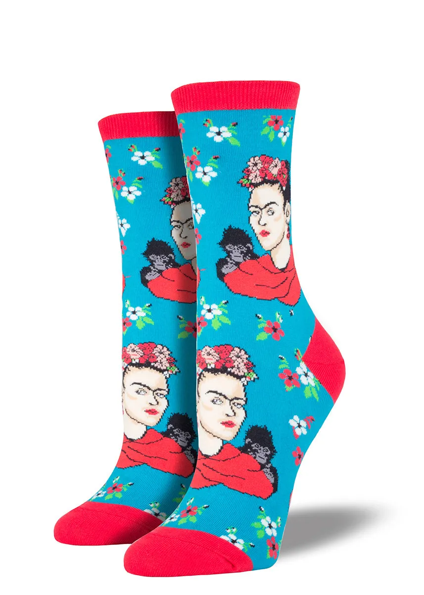 Kahlo Portrait Crew Sock