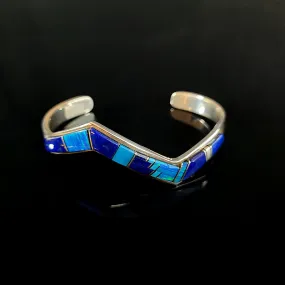 Lapis Lazuli, Opal, Turquoise, and Sterling Silver Bracelet