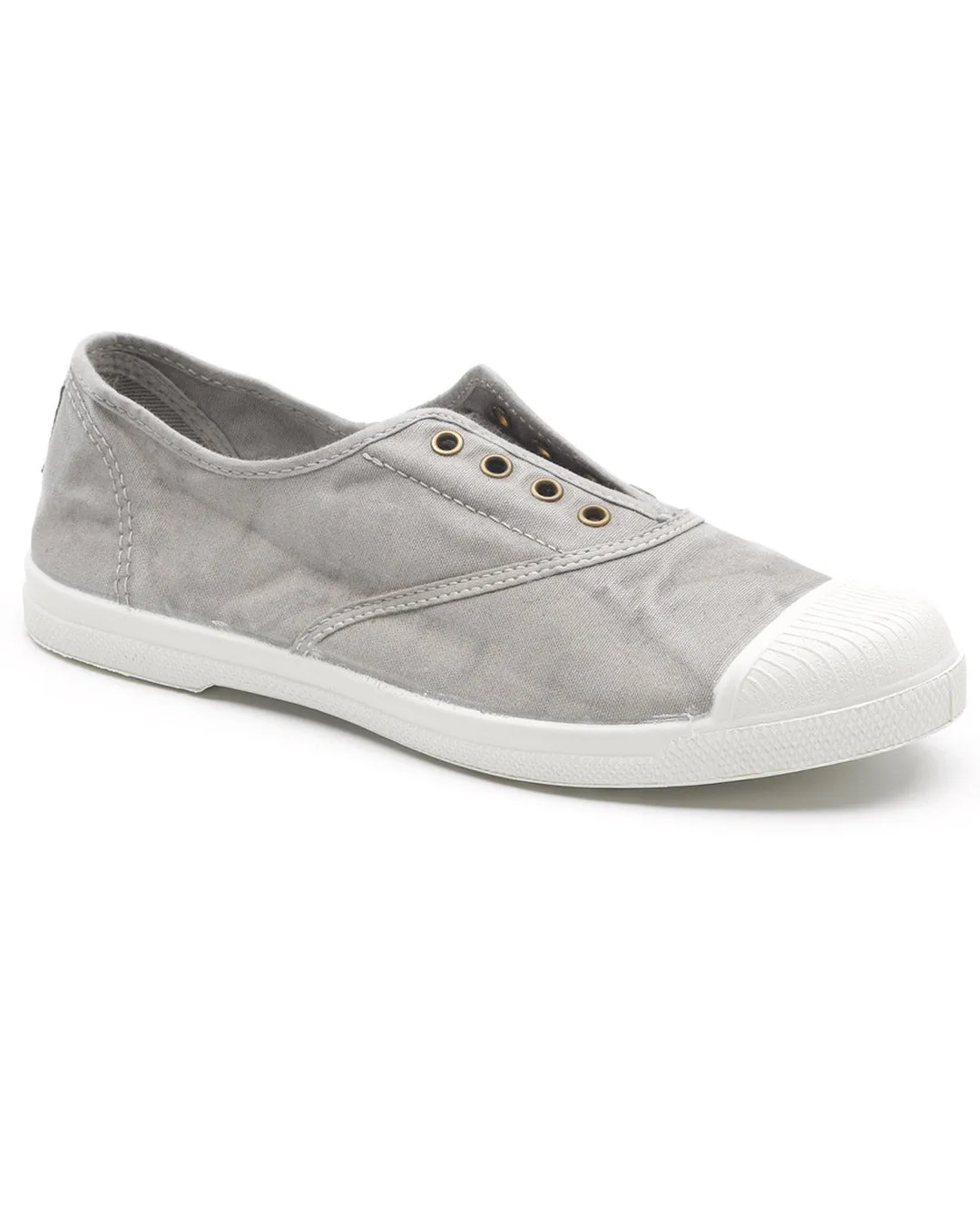 Lola Light Grey Cotton Plimsolls