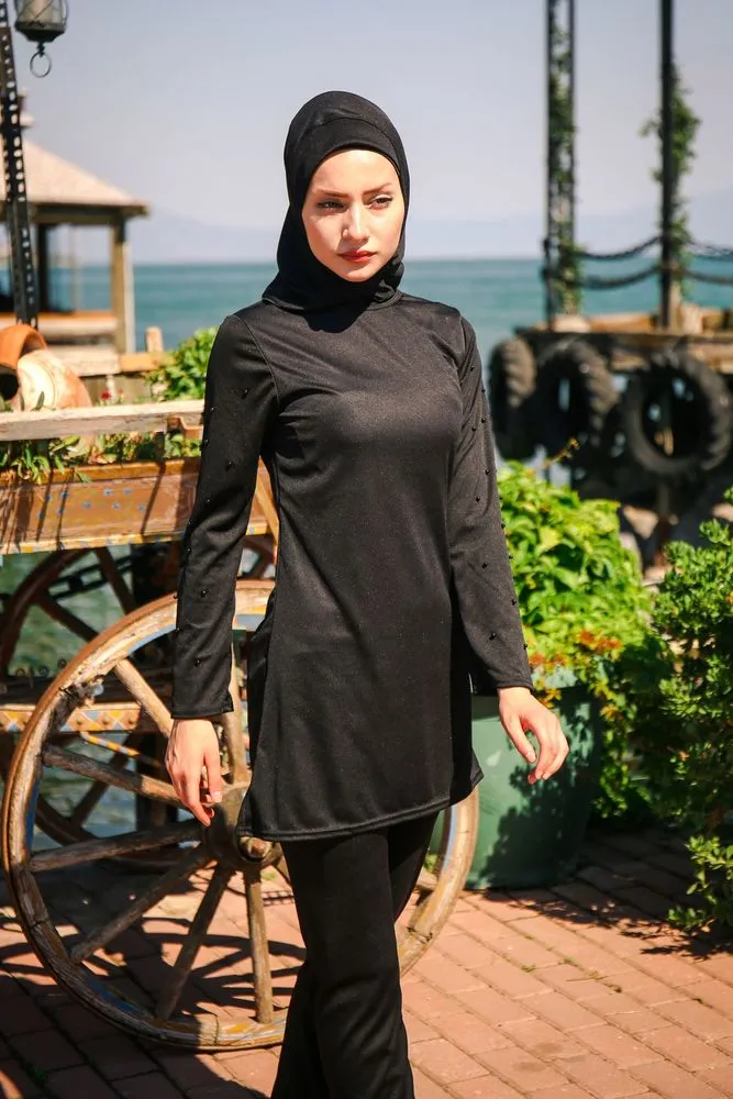 Marina Modest Swimsuit R1012 - Rivamera Full Black