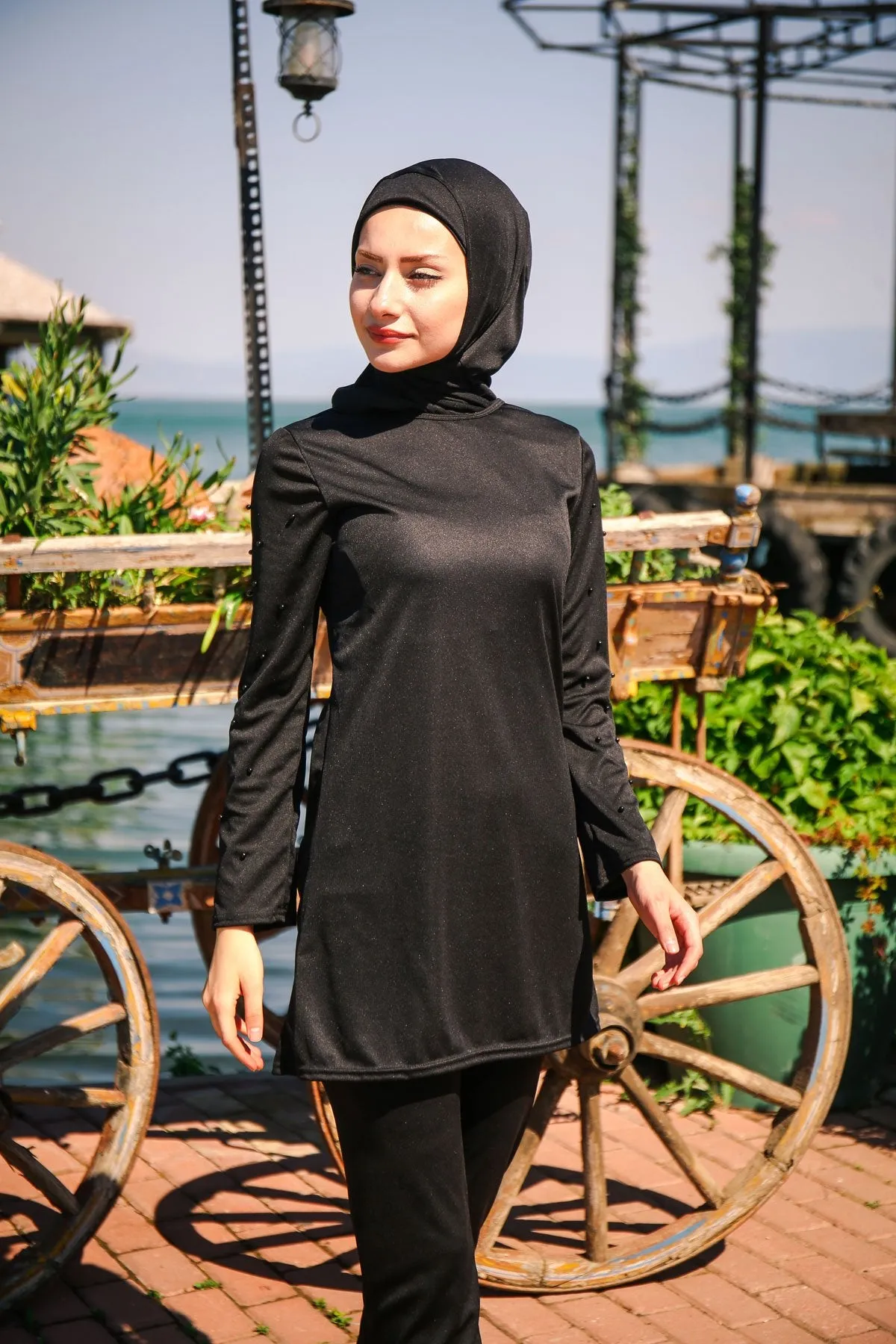 Marina Modest Swimsuit R1012 - Rivamera Full Black