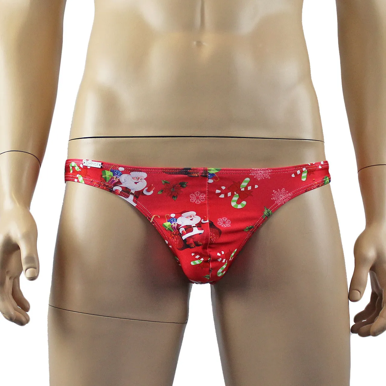 Mens Christmas Santa Bra Top & G string Thong Lingerie