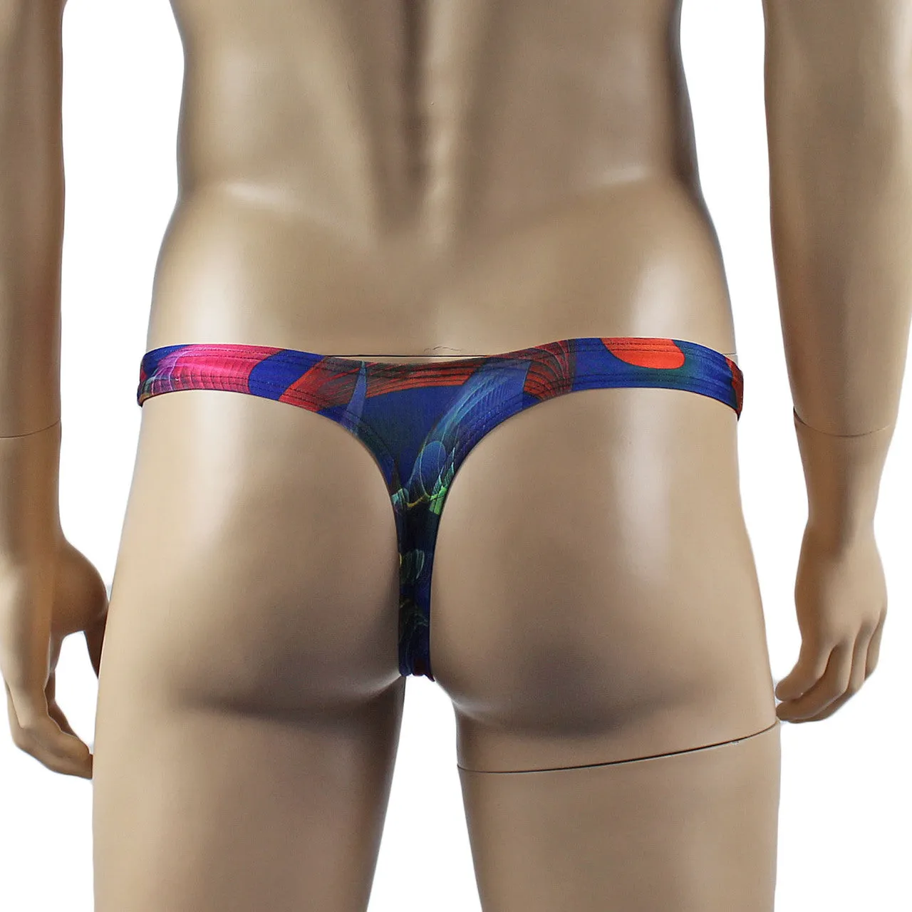 Mens Festival Playtime Mini Low Rise Party Thong Underwear Multicoloured