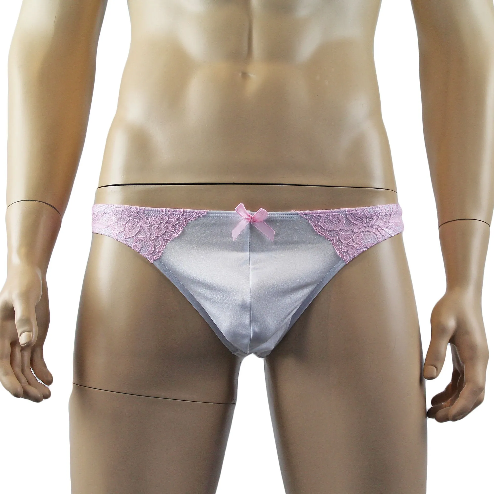 Mens Isabel Panty Stretch Spandex & Lace Thong with Sexy Back (white plus other colours)