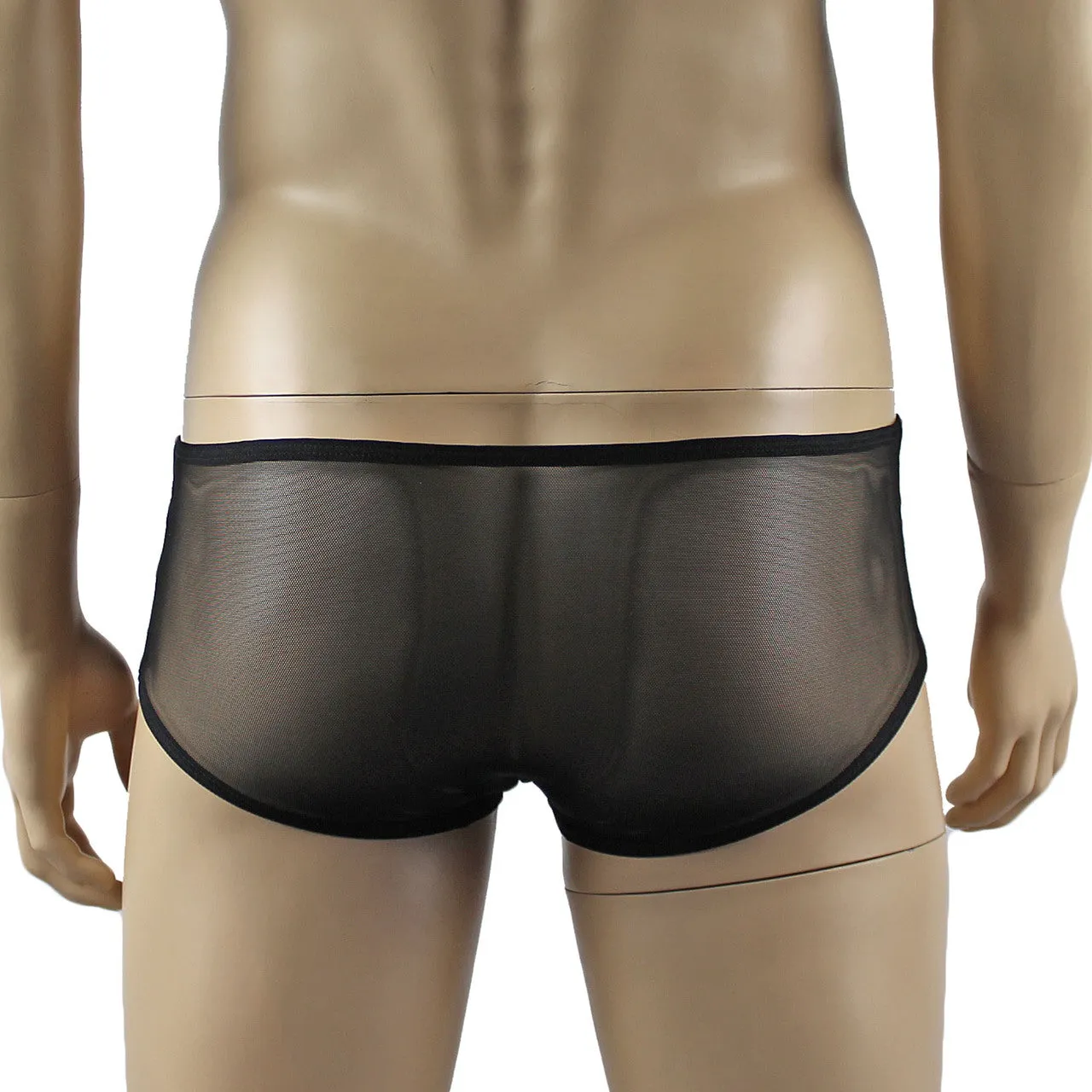 Mens Kristy Lingerie Bra Top and Boxer Briefs Black